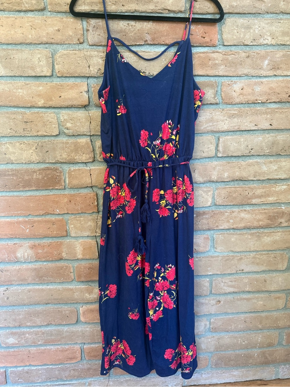 Navy Floral romper